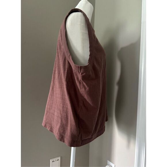 LOFT Tank Top Size XL 100% Cotton Sleeveless Brown - Picture 4 of 8